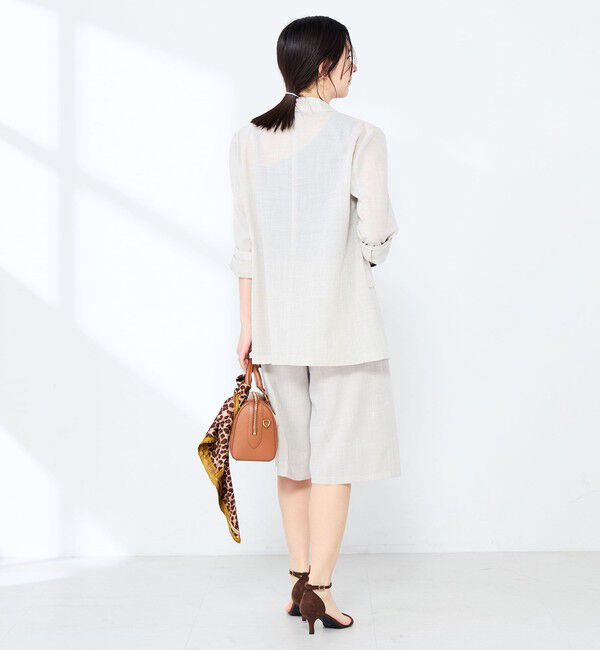 NOLLEY'S sophi「《セットアップ対応》ウォッシャブルリネンライクシアーボイルジャケット」|テーラードジャケット|