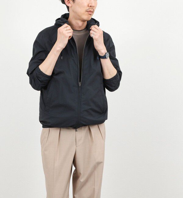 NOLLEY'S goodman「【HERNO】MICRO RIPSTOP NYLON HOODIE」|ブルゾン・スタジャン|