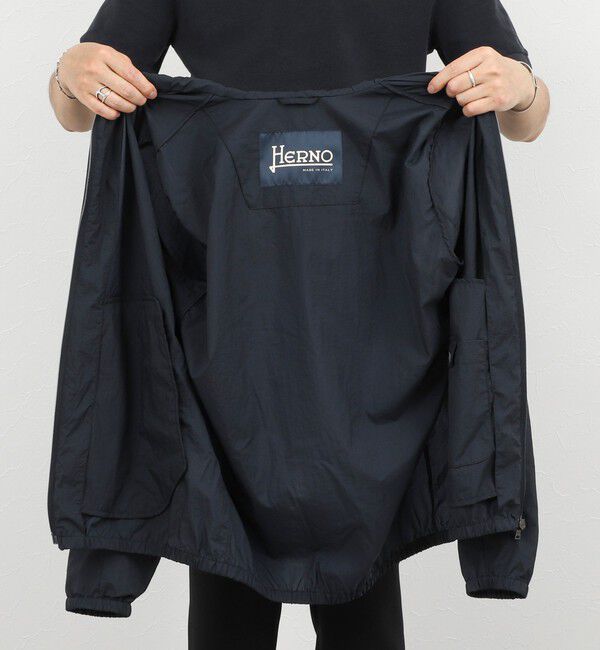 NOLLEY'S goodman「【HERNO】MICRO RIPSTOP NYLON HOODIE」|ブルゾン・スタジャン|