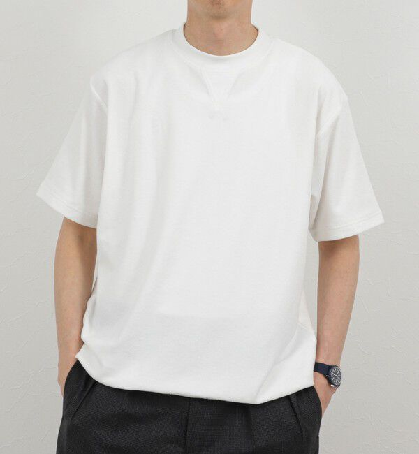 NOLLEY'S goodman「《セットアップ対応》Vガゼット パイルTシャツ 26SS」|Tシャツ・カットソー|ホワイト