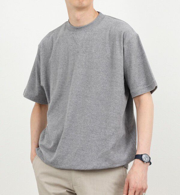 NOLLEY'S goodman「《セットアップ対応》Vガゼット パイルTシャツ 26SS」|Tシャツ・カットソー|ミディアムグレー