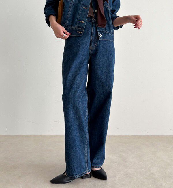 fredy emue「《セットアップ対応》ワイドテーパードデニムパンツ」|デニム|