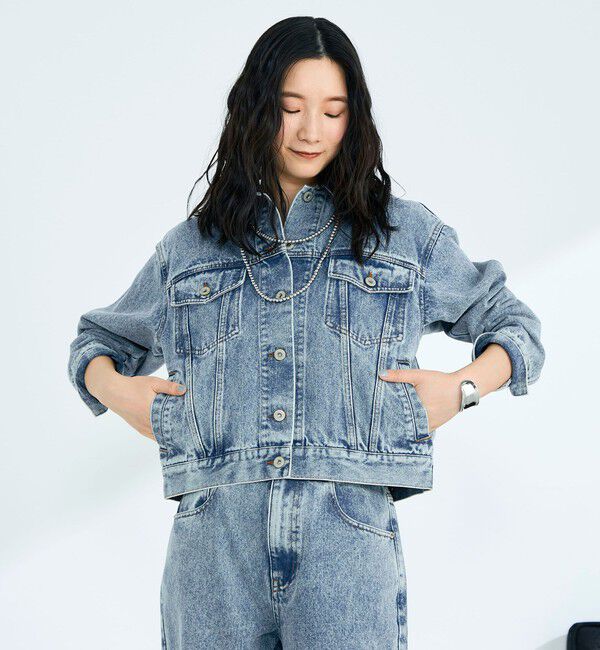fredy emue「《セットアップ対応》コンパクトデニムジャケット」|デニムジャケット|