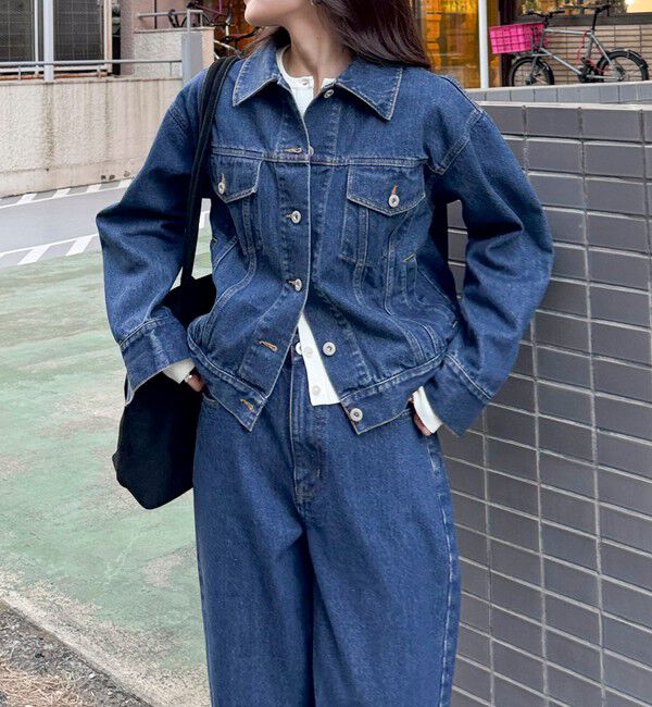 fredy emue「《セットアップ対応》コンパクトデニムジャケット」|デニムジャケット|