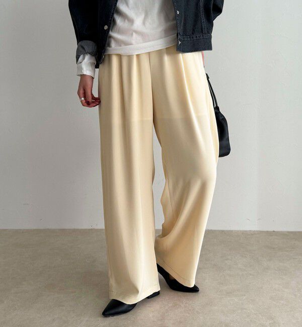 fredy emue「【ラクなのにきちんと見え】シャラリツイル イージーパンツ」|チノ|