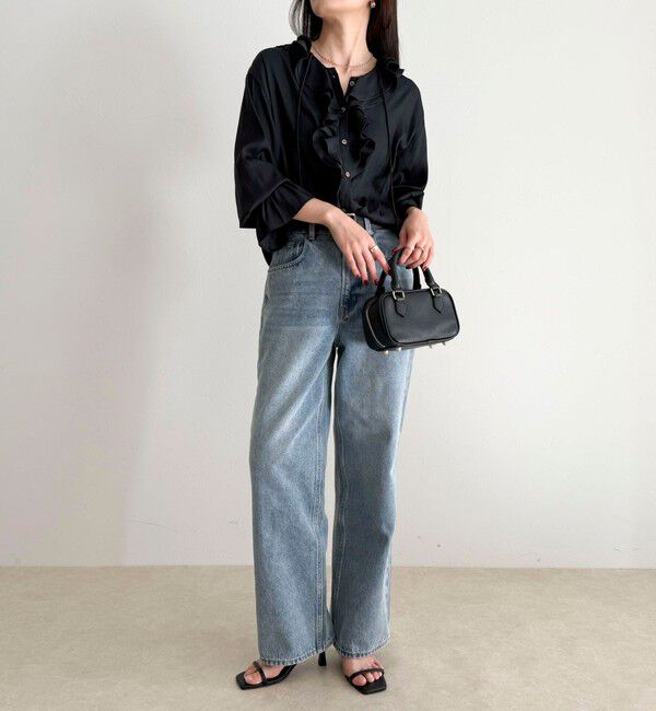 fredy emue「ボリュームフリル前開きブラウス」|シャツ・ブラウス|