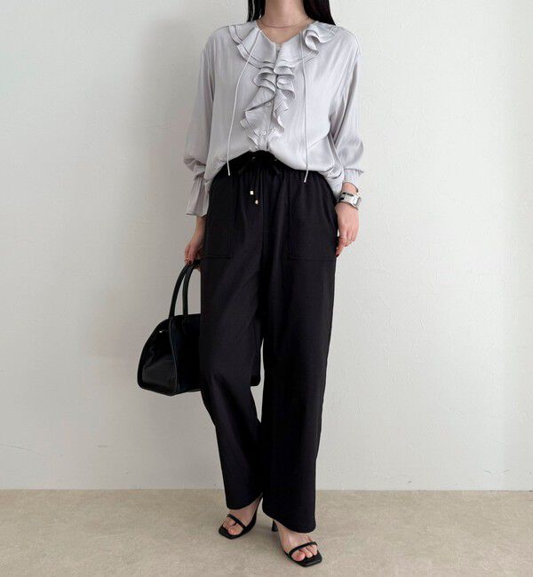 fredy emue「ボリュームフリル前開きブラウス」|シャツ・ブラウス|