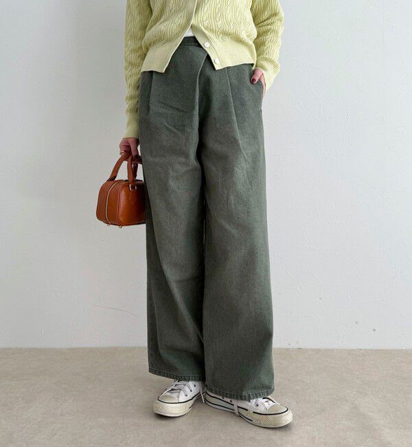 fredy emue「《セットアップ対応》ラップデニムパンツ」|デニム|カーキ