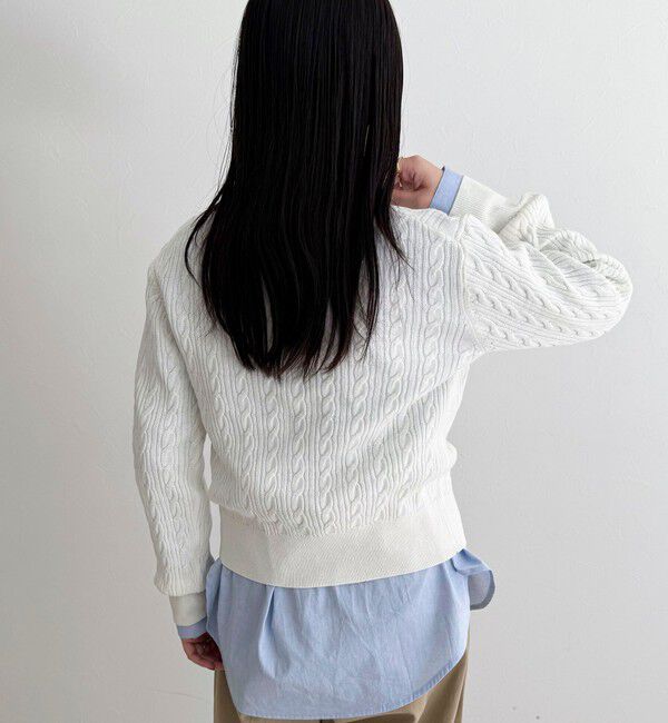 fredy emue「FR刺繍ケーブル柄ニットカーディガン」|カーディガン|