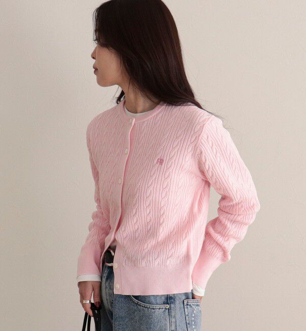 fredy emue「FR刺繍ケーブル柄ニットカーディガン」|カーディガン|