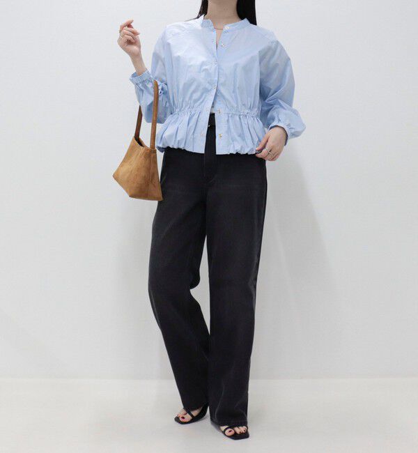 fredy emue「クロップドバルーン前開きブラウス」|シャツ・ブラウス|