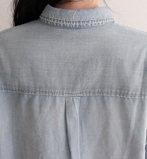 fredy emue「シアーデニムクロップドシャツ」|シャツ・ブラウス|