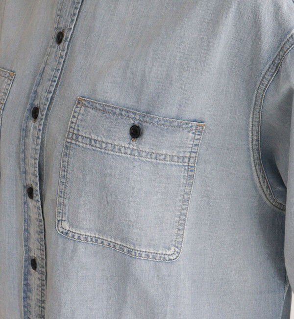 fredy emue「シアーデニムクロップドシャツ」|シャツ・ブラウス|