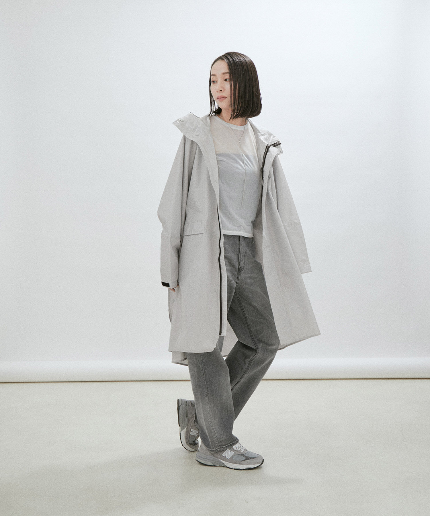 SALON adam et rope'「【雑誌掲載】【KiU for SALON】[ポーチ付き]別注レインポンチョ」|レインコート|