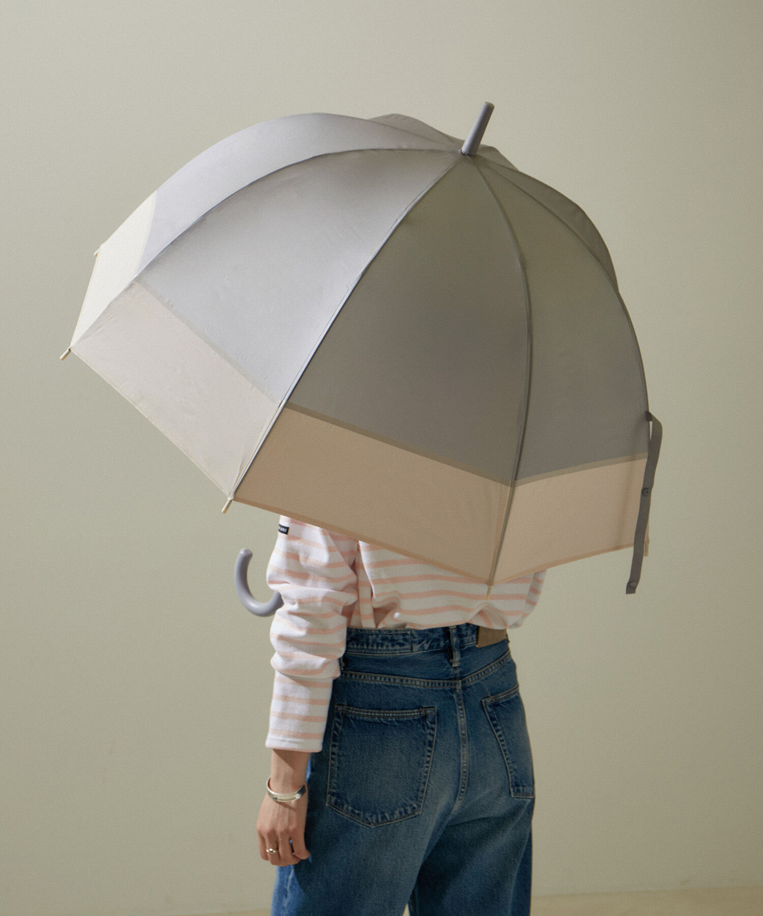 SALON adam et rope'「【SALONオリジナル】ベルドームアンブレラ（ツートンカラー）」|傘|