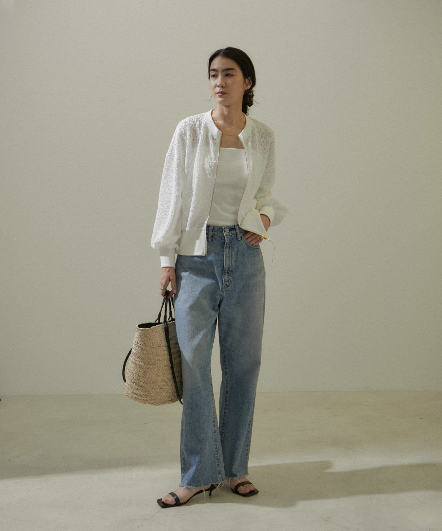 SALON adam et rope'「【追加】コットンリブカップ付きベアキャミ2」|チューブトップ|