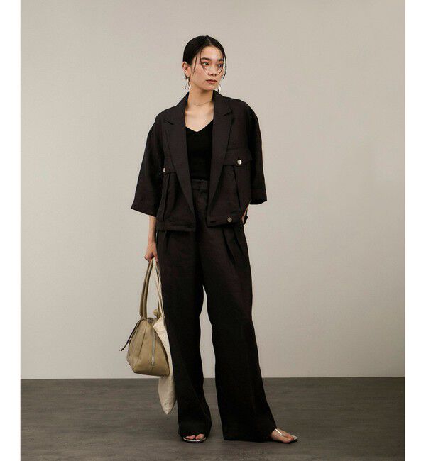 SALON adam et rope'「リネンツイルブルゾン」|ブルゾン・スタジャン|