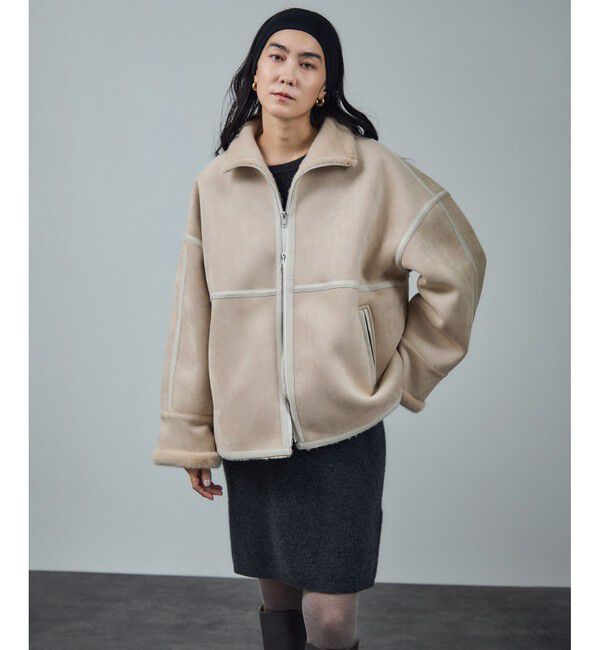 SALON adam et rope'「【WEB限定】フェイクムートンショートコート」|その他|キナリ(16)