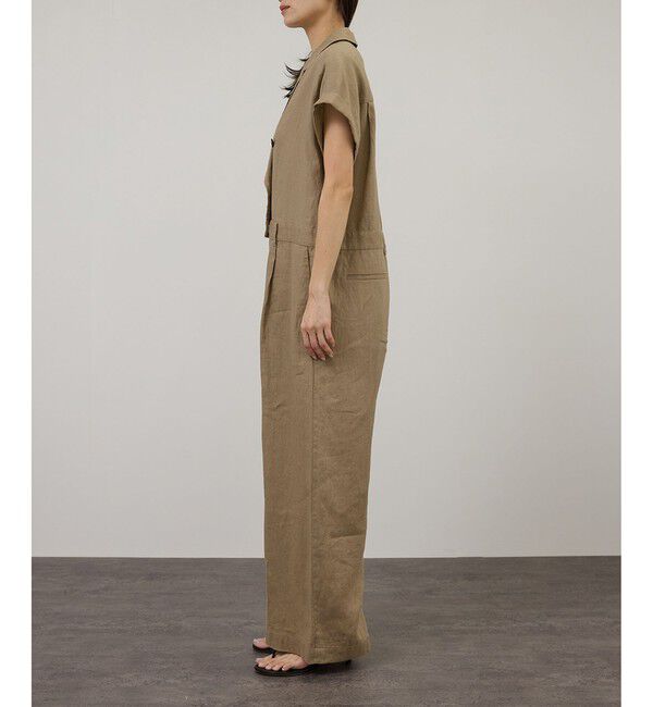 SALON adam et rope'「【WEB限定】ヨーロピアンリネンテーラードオールインワン」|オールインワン|