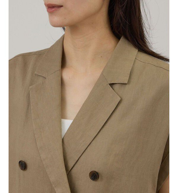 SALON adam et rope'「【WEB限定】ヨーロピアンリネンテーラードオールインワン」|オールインワン|