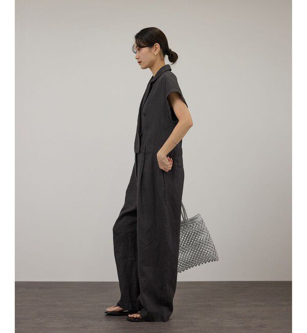 SALON adam et rope'「【WEB限定】ヨーロピアンリネンテーラードオールインワン」|オールインワン|