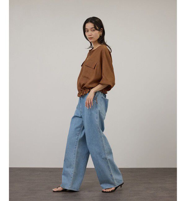 SALON adam et rope'「【WEB限定】ハーフスリーブドロストライトブルゾン」|ブルゾン・スタジャン|