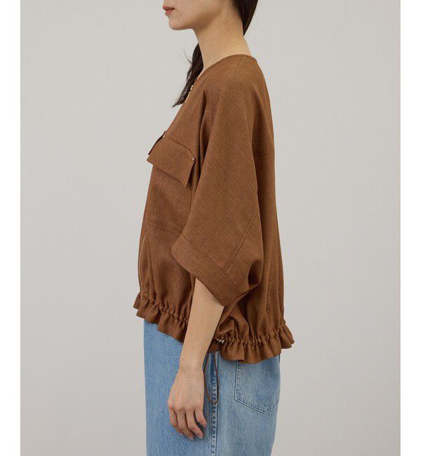 SALON adam et rope'「【WEB限定】ハーフスリーブドロストライトブルゾン」|ブルゾン・スタジャン|