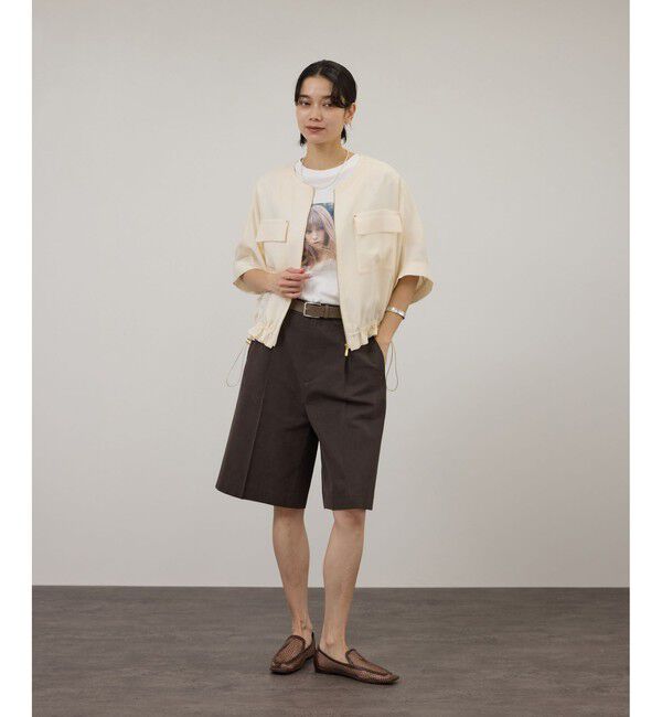 SALON adam et rope'「【WEB限定】ハーフスリーブドロストライトブルゾン」|ブルゾン・スタジャン|