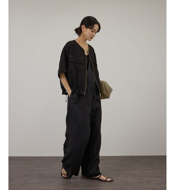 SALON adam et rope'「【WEB限定】ハーフスリーブドロストライトブルゾン」|ブルゾン・スタジャン|