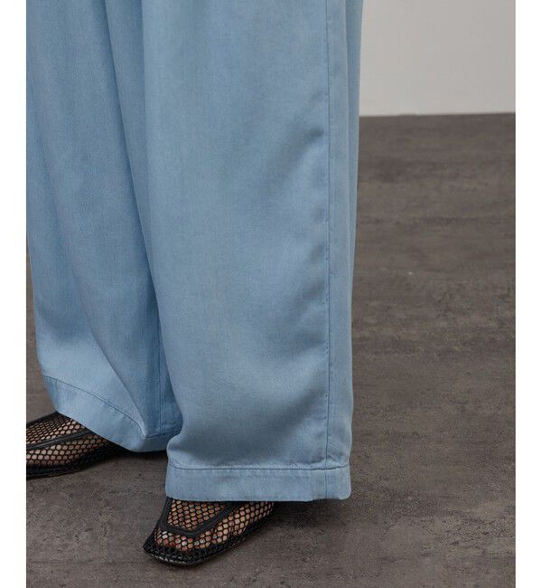 SALON adam et rope'「デニムライクタックフォルムワイドパンツ / セットアップ対応」|チノ|