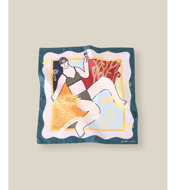 ROPE「【4 ARTIST for ROPE'】コラボ シルクスカーフ/Sサイズ」|バンダナ・スカーフ|