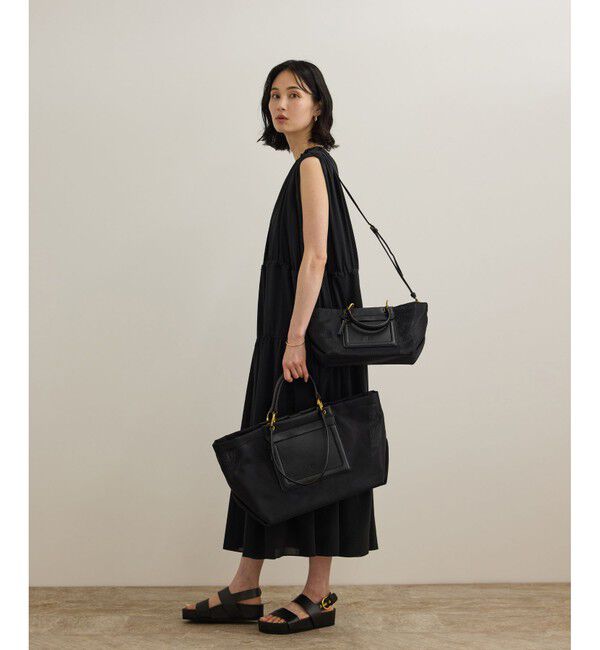 ROPE「【A4対応】チュールメッシュダブルハンドルトートバッグ」|トートバッグ|