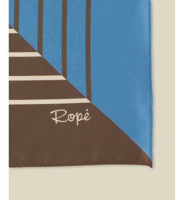 ROPE「ストライプパターンシルクスカーフ」|バンダナ・スカーフ|