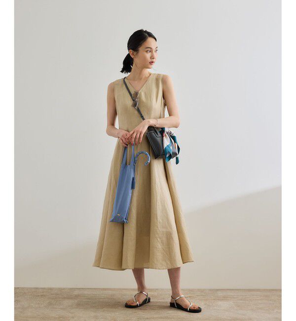 ROPE「【晴雨兼用・高機能】２段式開閉 折りたたみバンブーパラソル【UVカット/遮光・遮熱・防水効果】」|傘|