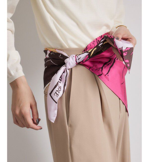 ROPE「ロートレックグラフィカル シルクスカーフ/Lサイズ」|バンダナ・スカーフ|