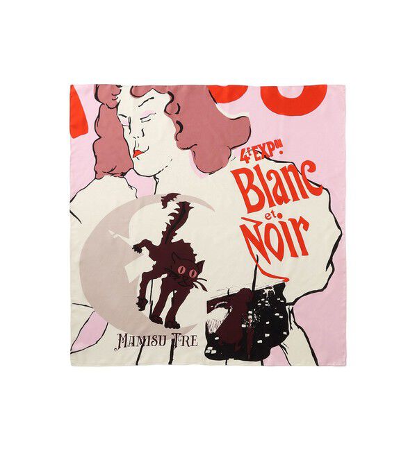 ROPE「ロートレックシルクスカーフ/Lサイズ」|バンダナ・スカーフ|ピンク(63)