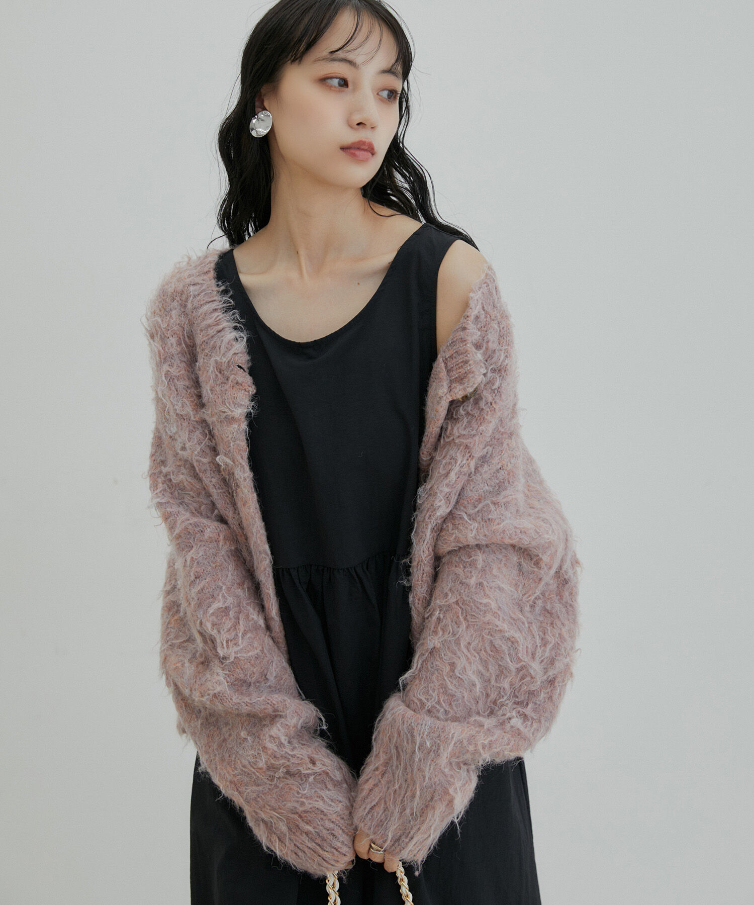 VIS「【選べる着丈・マルチWAY】ニットベスト付きワンピース【洗える】」|ワンピース|