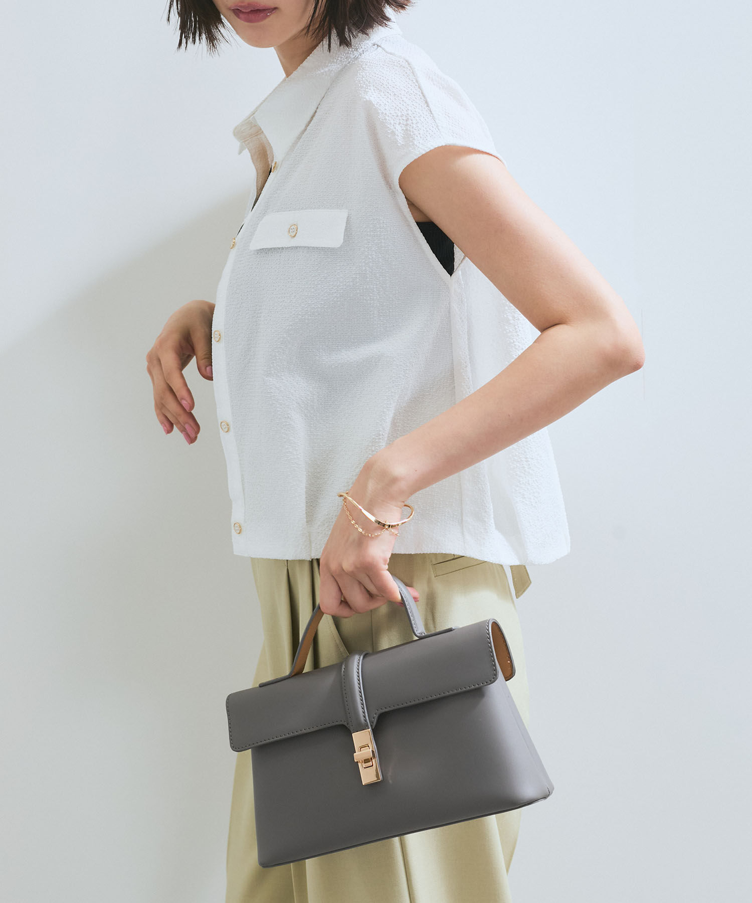 VIS「【新色追加】【2WAY】ひねり金具ワンハンドルミニショルダーバッグ」|ショルダー・メッセンジャー|