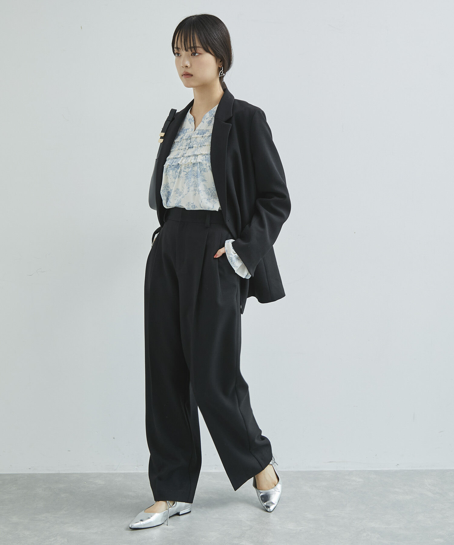 VIS「【美easy】ウーリッシュWブレストテーラードジャケット【洗える】」|テーラードジャケット|