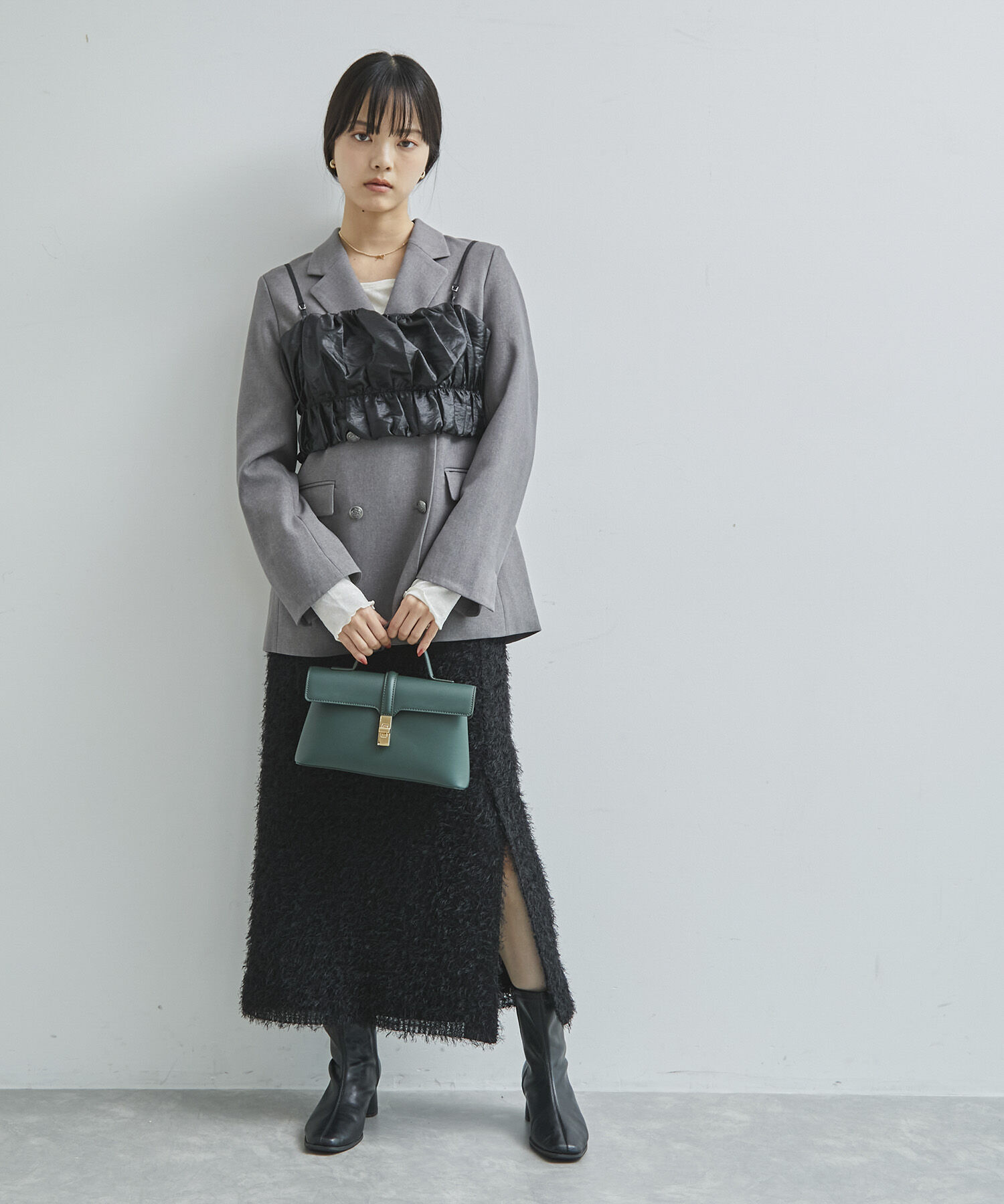 VIS「【美easy】ウーリッシュWブレストテーラードジャケット【洗える】」|テーラードジャケット|