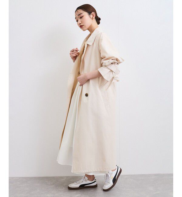 VIS「【定番人気】【撥水/UVケア】後ろタックトレンチコート スプリングコート」|トレンチコート|