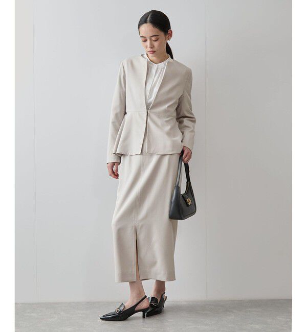 VIS「【美easy】コンフォートツイルウエストデザインIラインスカート【洗える/防シワ/UVケア】」|スカート|