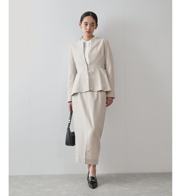 VIS「【美easy】コンフォートツイルウエストデザインIラインスカート【洗える/防シワ/UVケア】」|スカート|