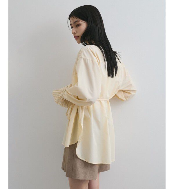 VIS「【洗える】プリーツスリーブフレアーシャツ」|シャツ・ブラウス|