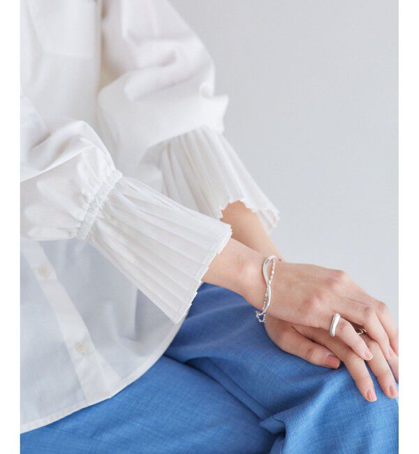 VIS「【洗える】プリーツスリーブフレアーシャツ」|シャツ・ブラウス|