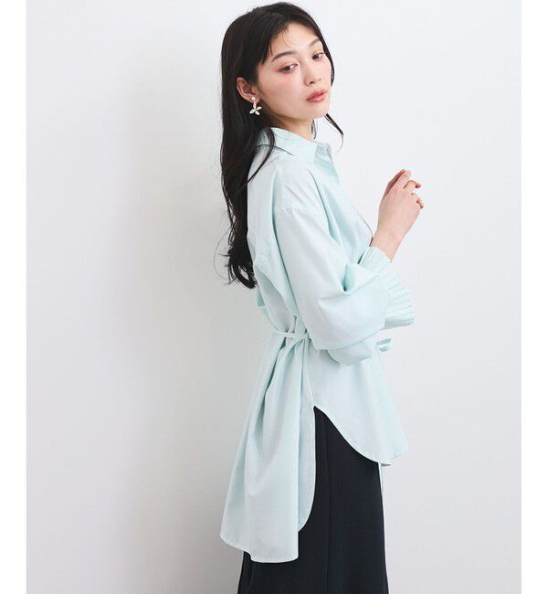 VIS「【洗える】プリーツスリーブフレアーシャツ」|シャツ・ブラウス|