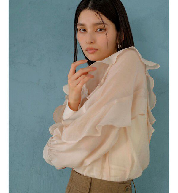 VIS「【前後2WAY】ラッフルフリルブラウス」|シャツ・ブラウス|