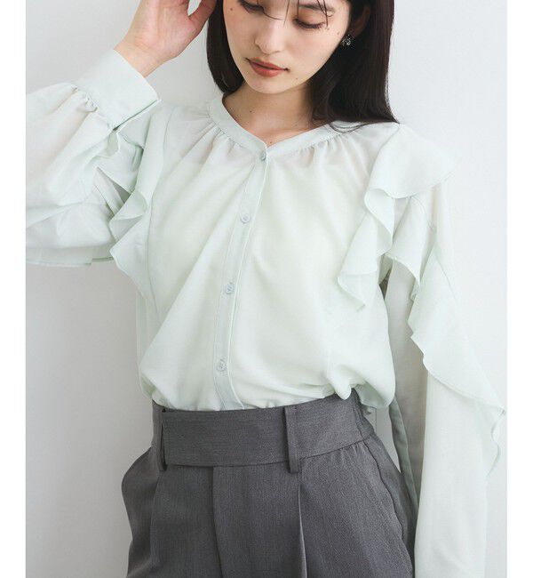 VIS「【前後2WAY】ラッフルフリルブラウス」|シャツ・ブラウス|