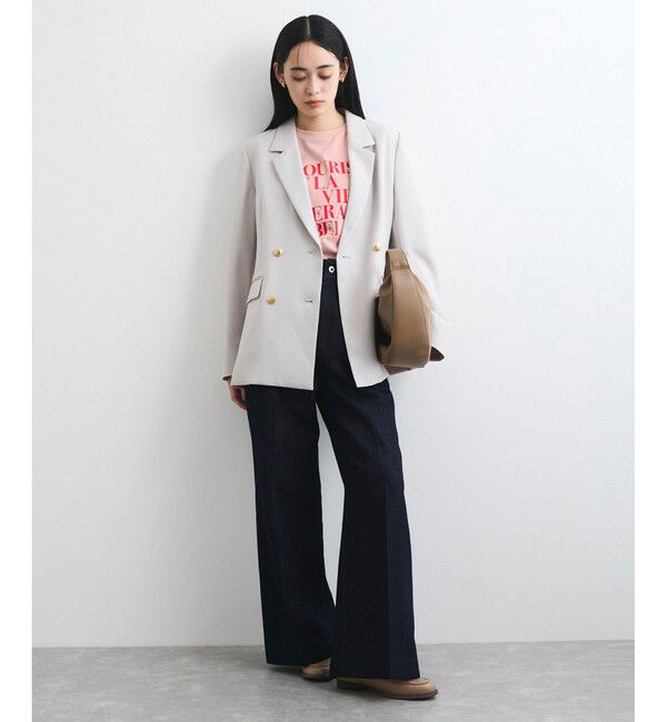 VIS「【接触冷感/洗える】アソートロゴプリントTシャツ」|Tシャツ・カットソー|