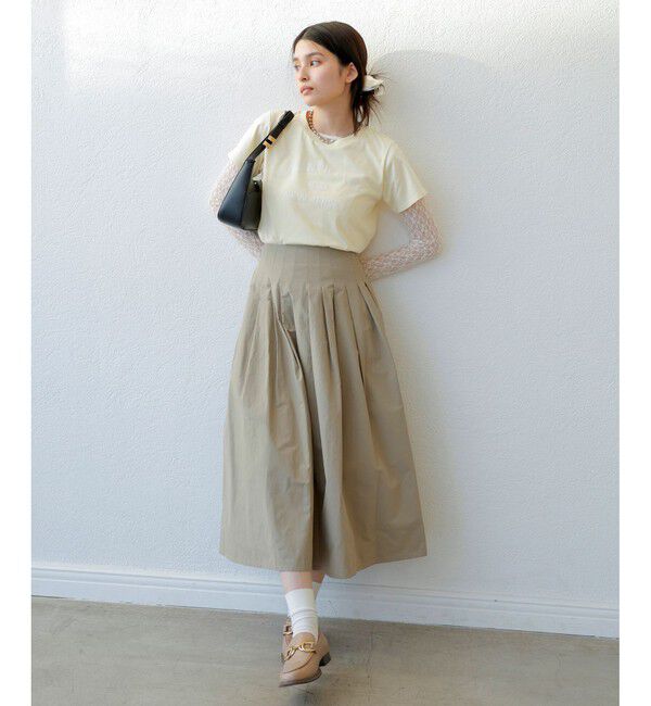 VIS「【洗える】タックプリーツフレアスカート」|スカート|